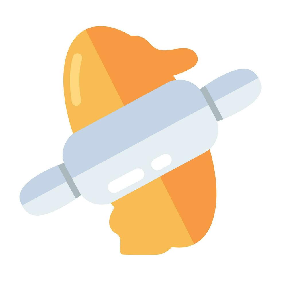 A unique design icon of dough roller vector