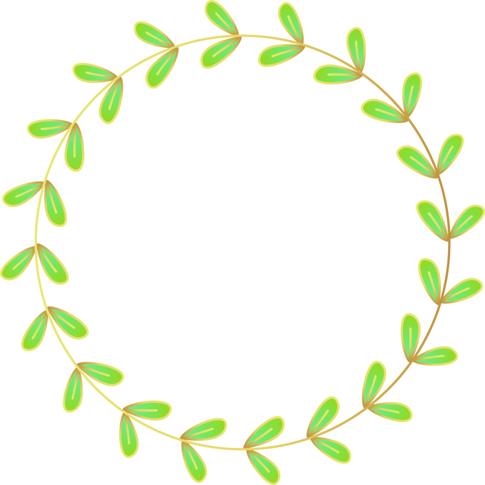 Leaf Wreath Frame png