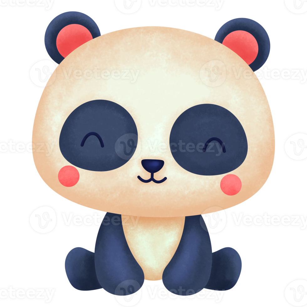 Cute Panda Animal Watercolor png