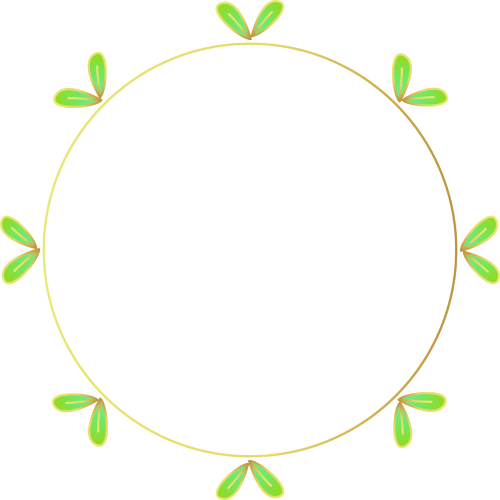 Leaf Wreath Frame png