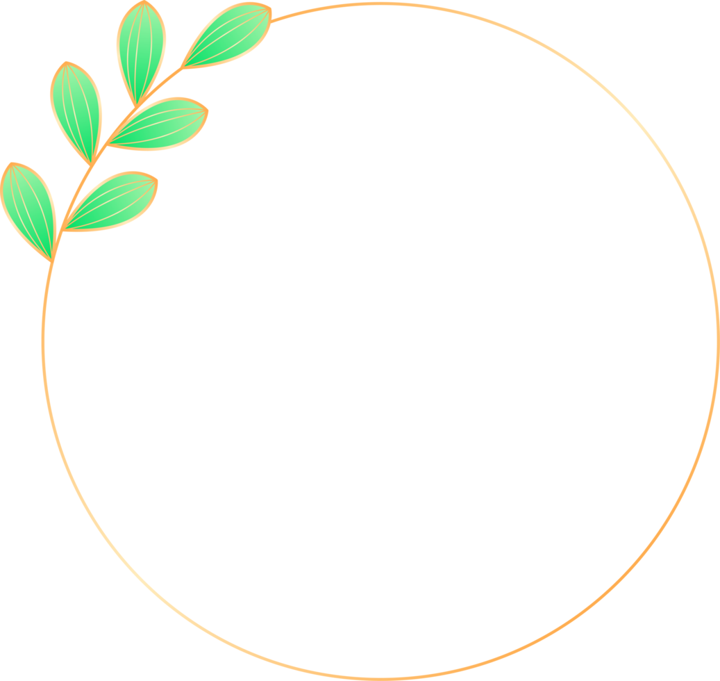 Leaf Wreath Frame png