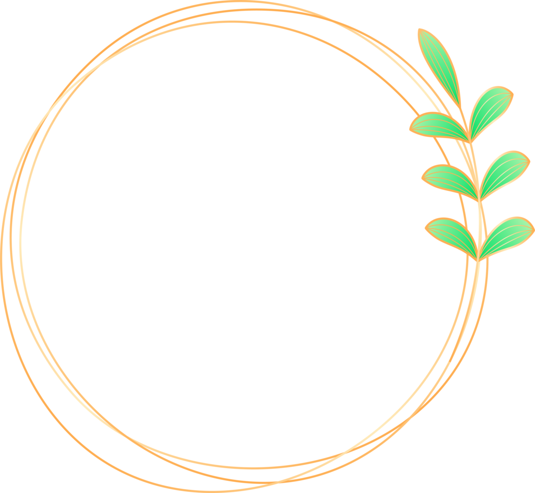 Leaf Wreath Frame png
