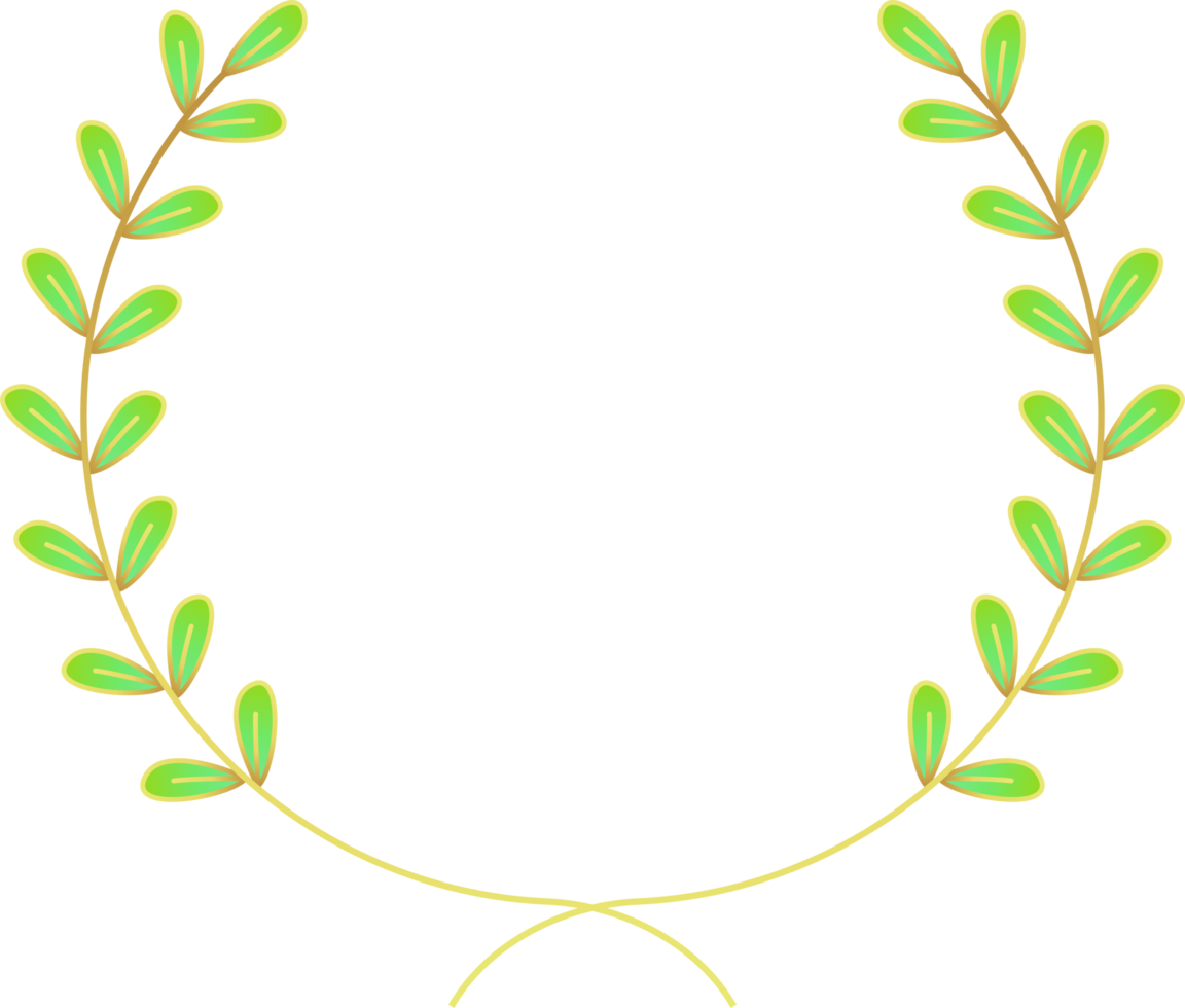 Leaf Wreath Frame png