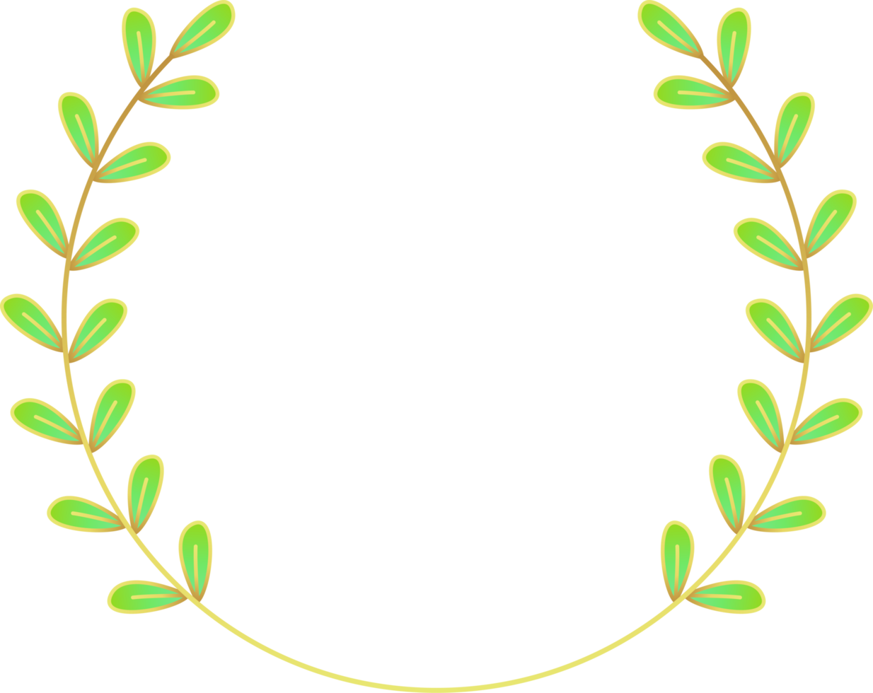 Leaf Wreath Frame png