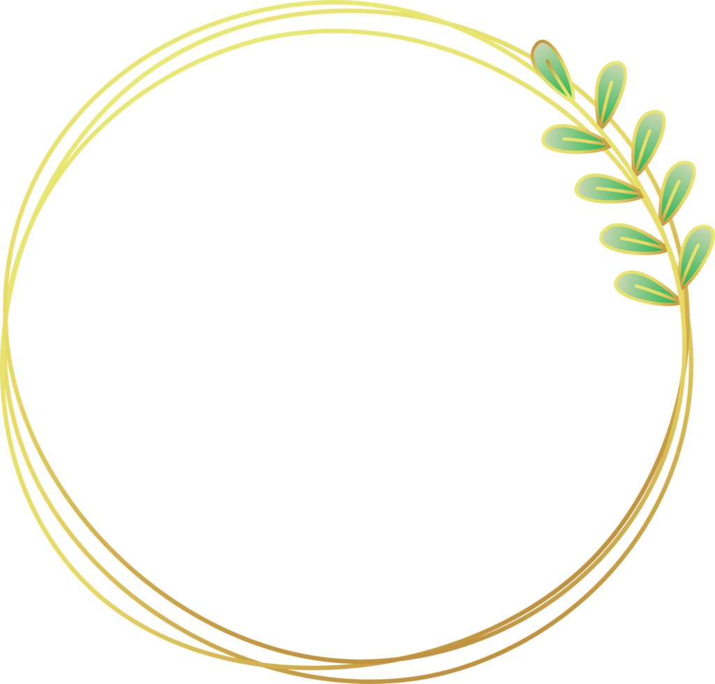 Leaf Wreath Frame png