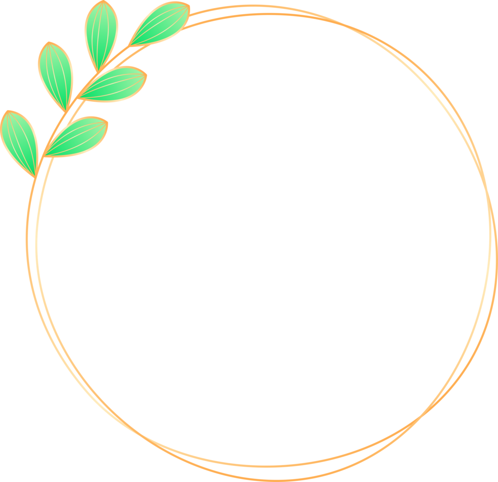 Leaf Wreath Frame png