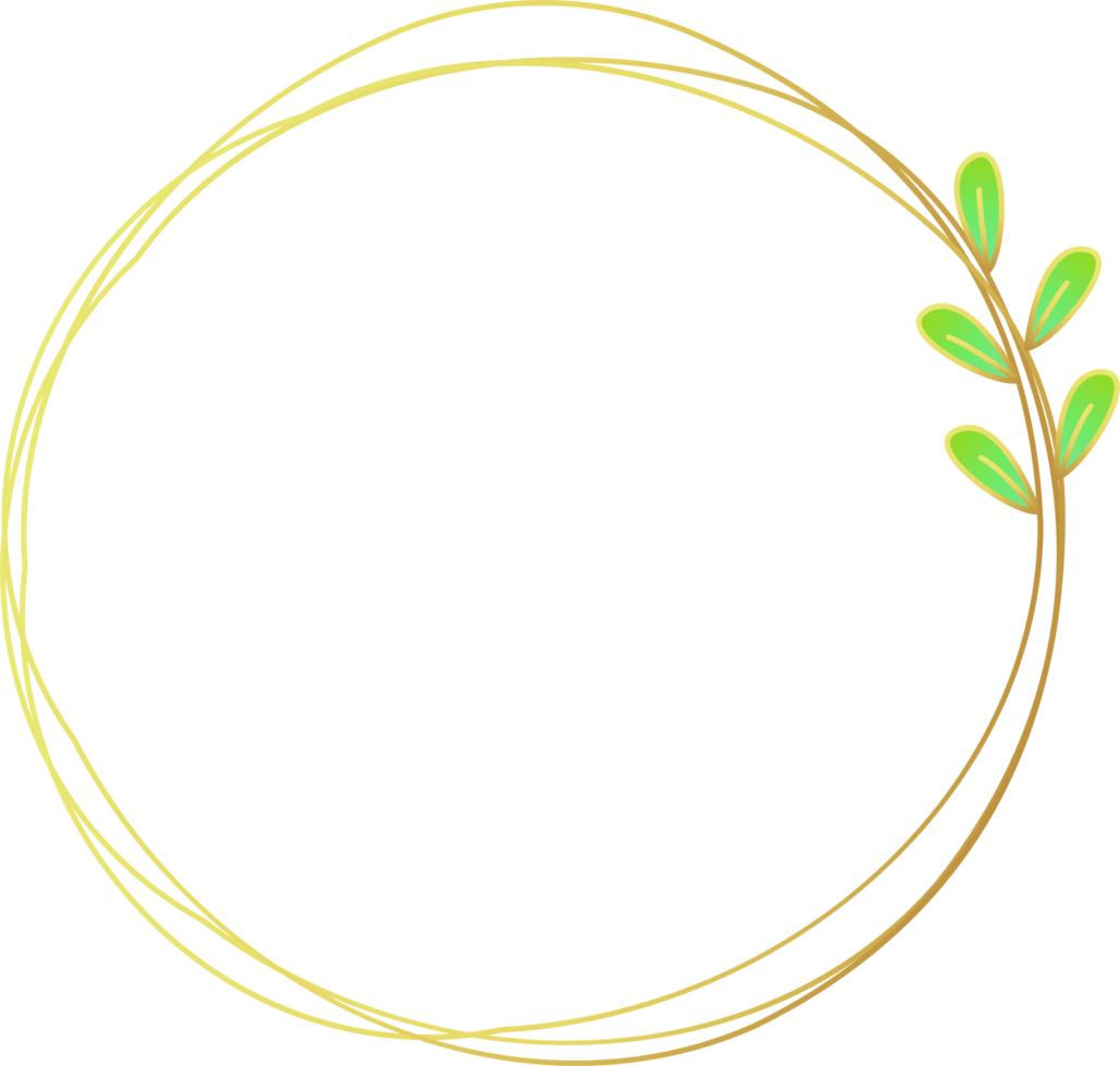Leaf Wreath Frame png