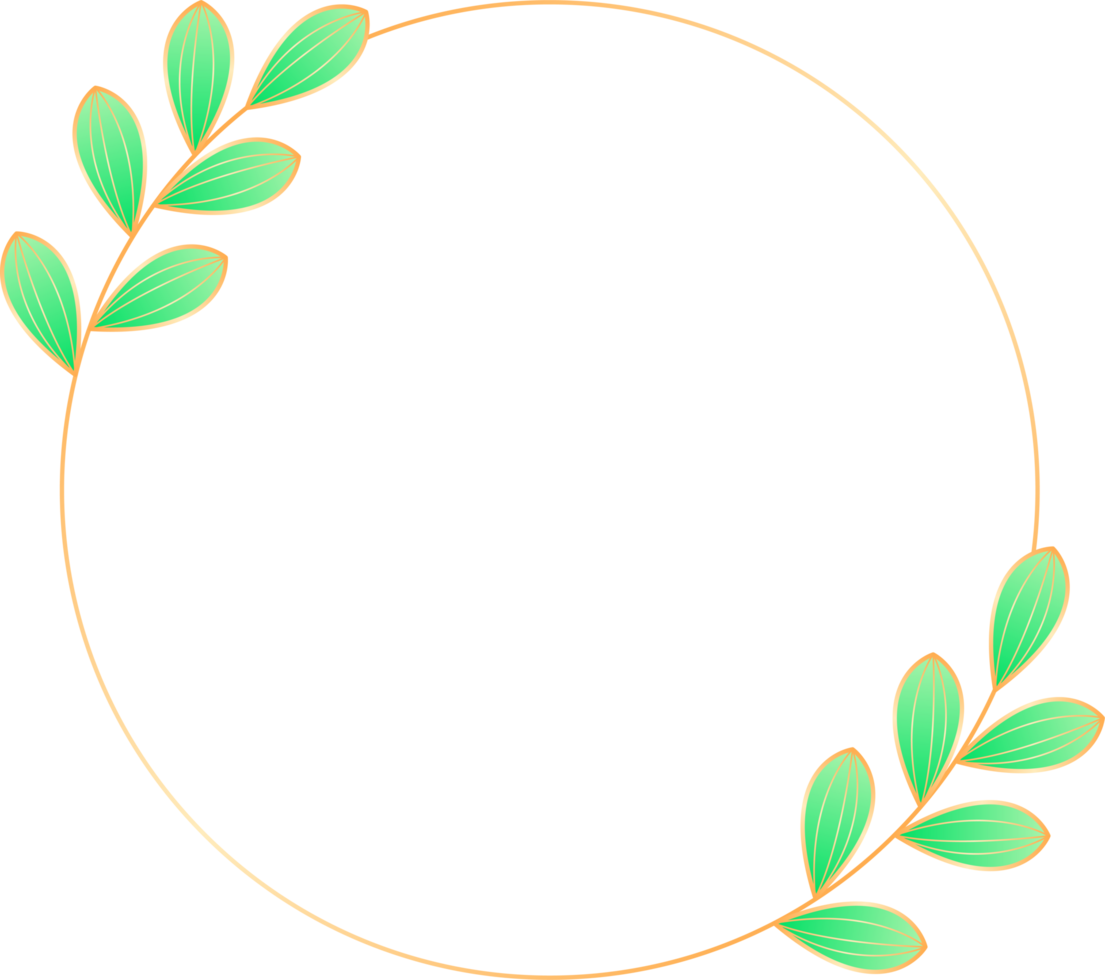 Leaf Wreath Frame png