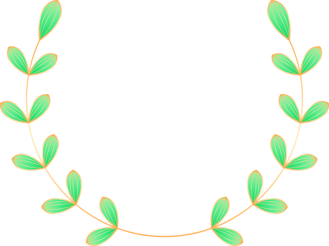 Leaf Wreath Frame png