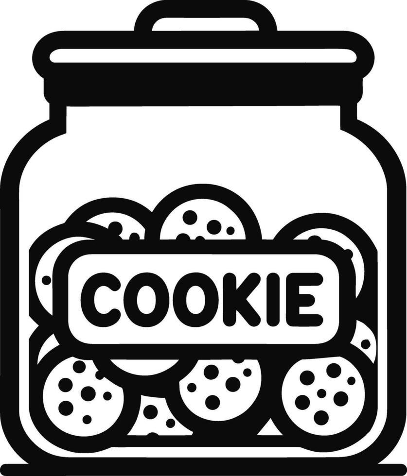 Chocolate Chip Cookie Jar vector