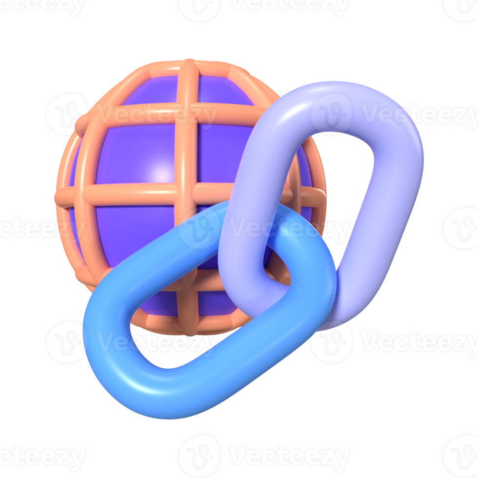 Hyperlink 3D Illustration Icon png