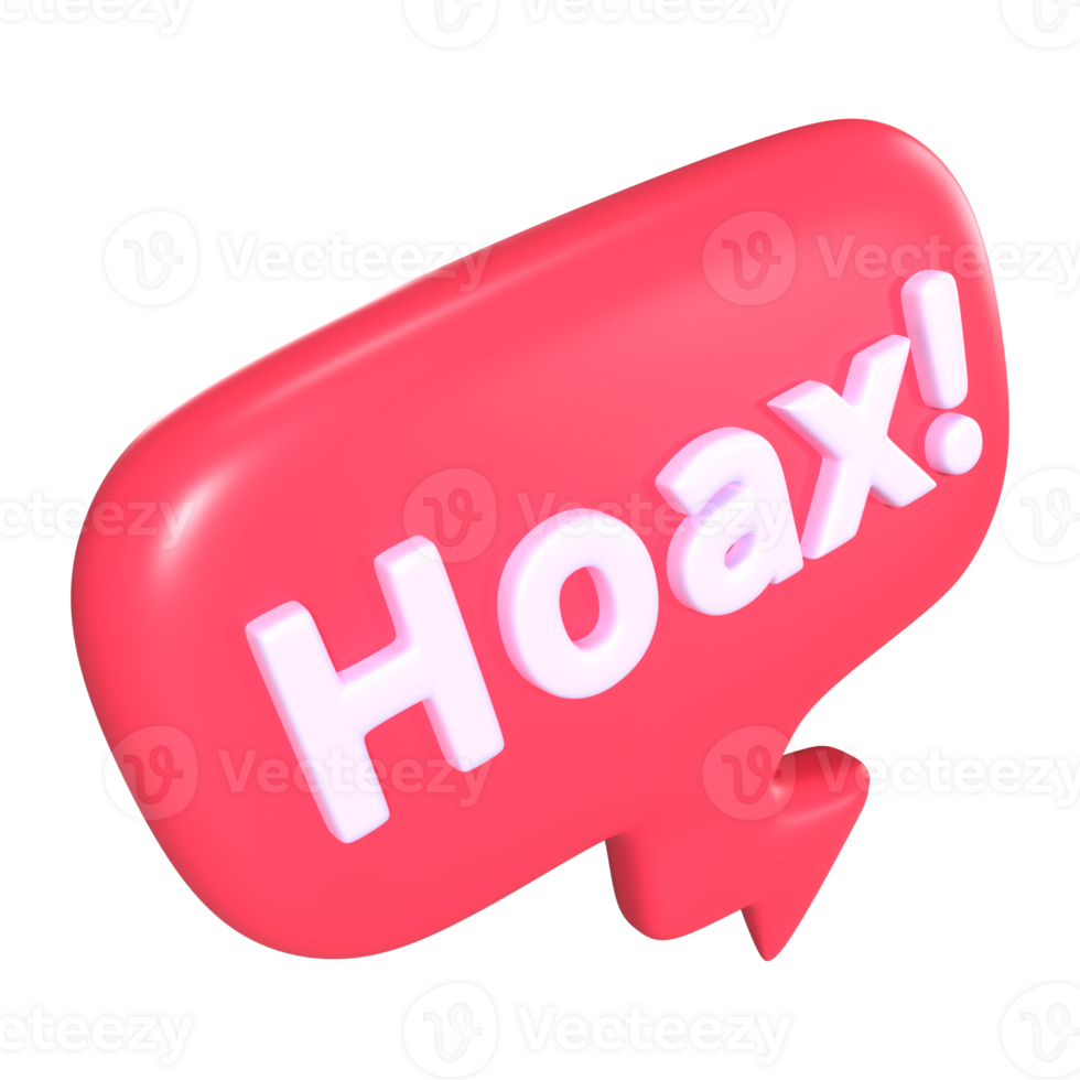 Hoax 3D-Illustrationssymbol png