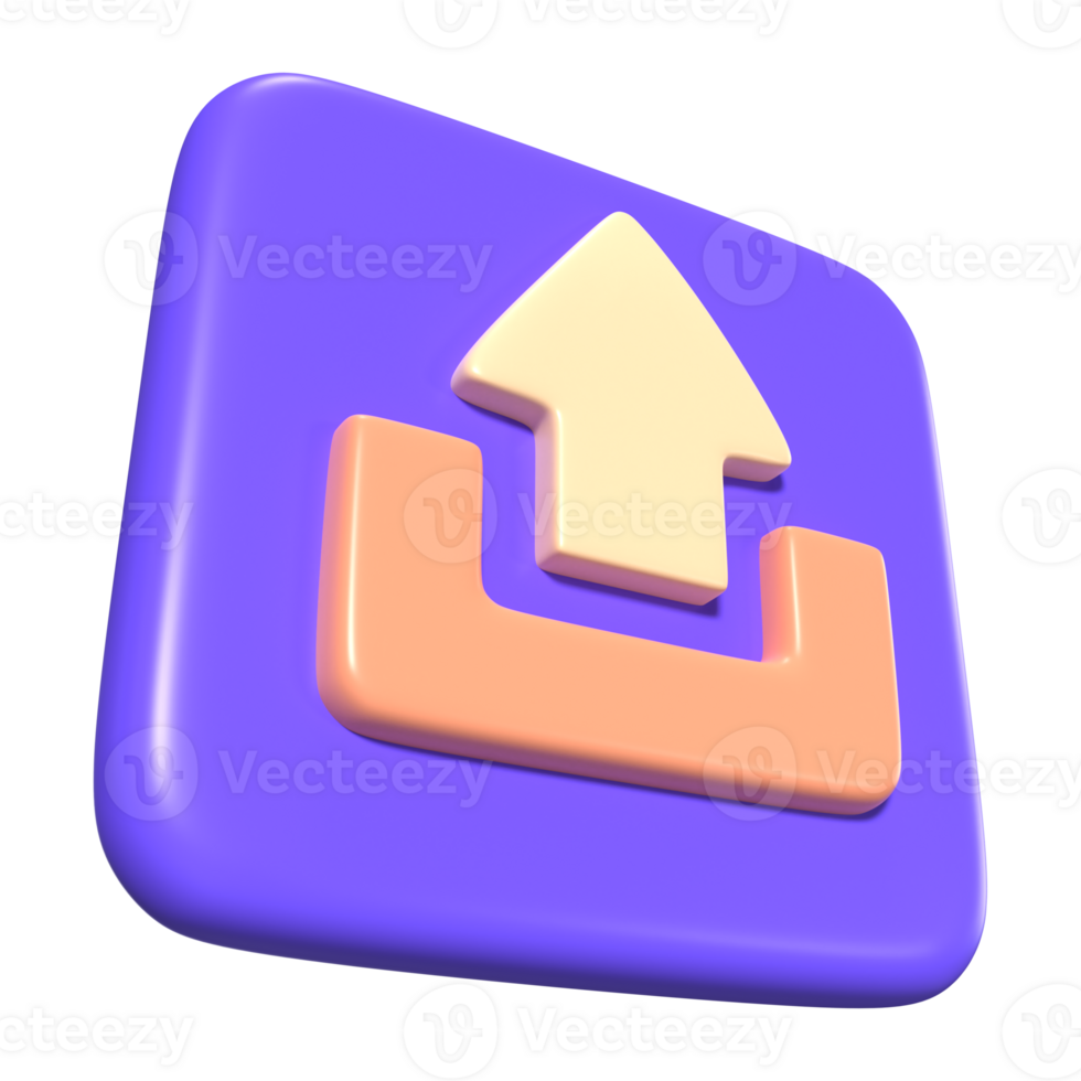Upload 3D Illustration Icon png