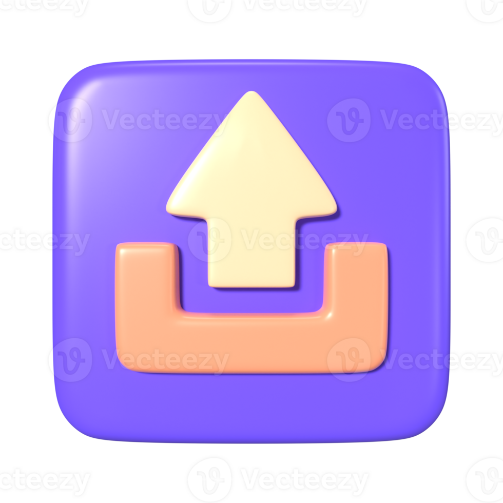Upload 3D Illustration Icon png