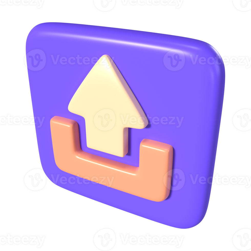 Upload 3D Illustration Icon png