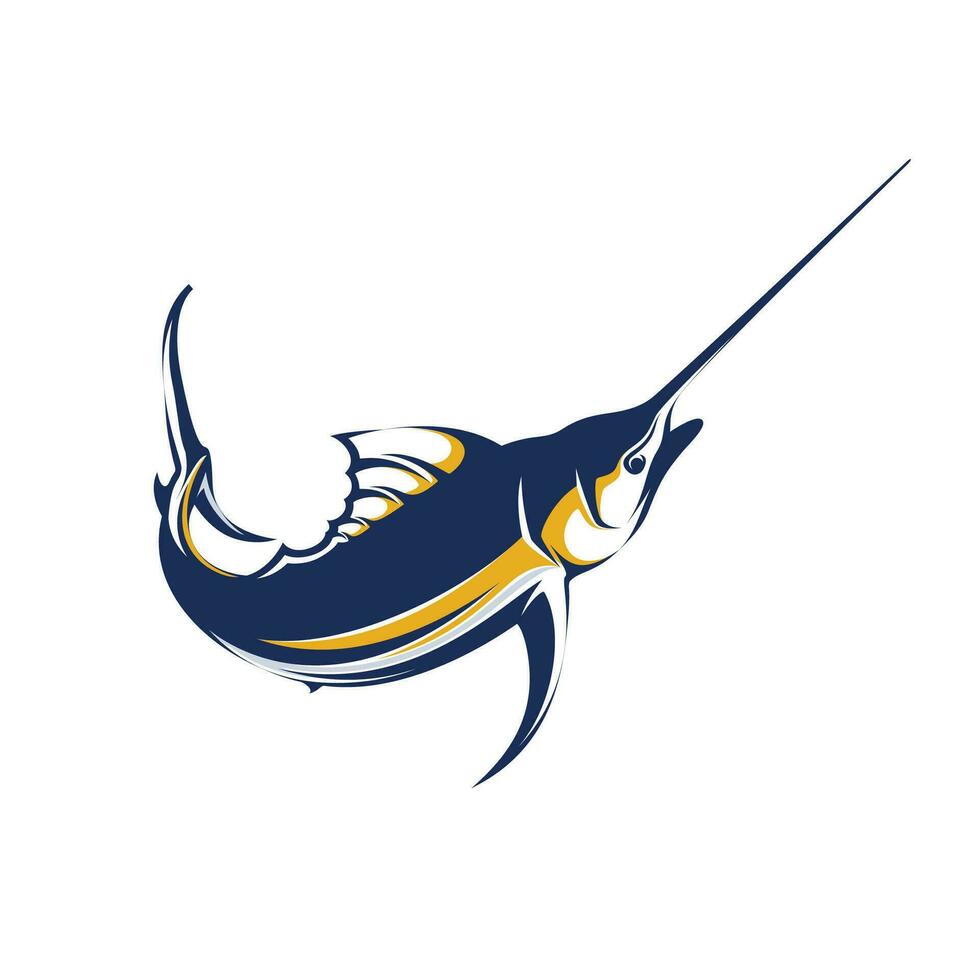 aguja pescar torneo logo modelo vector. aguja pescado saltando ilustración logo diseño vector