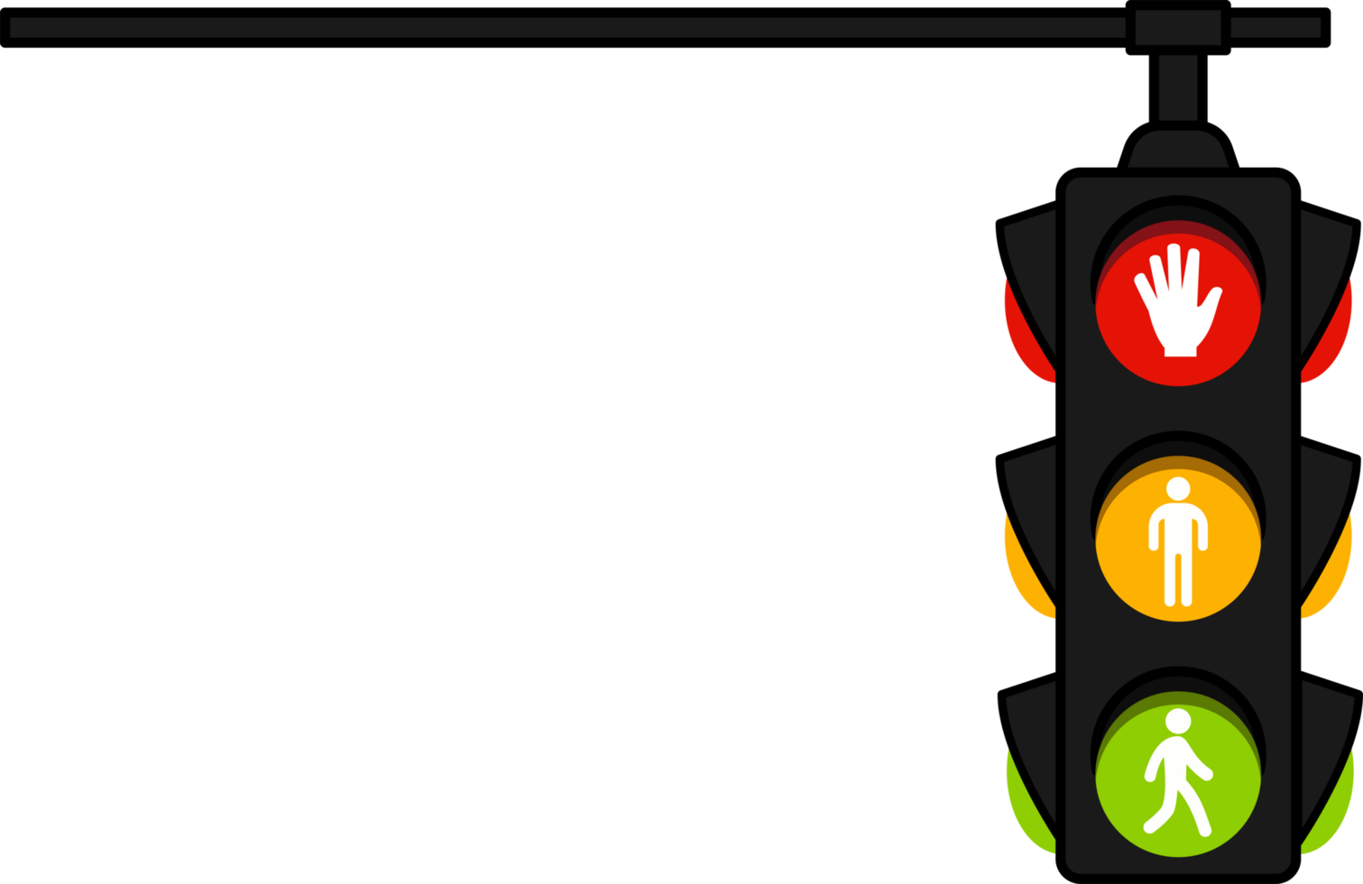 Traffic lights with all three colors or rules traffic lights png