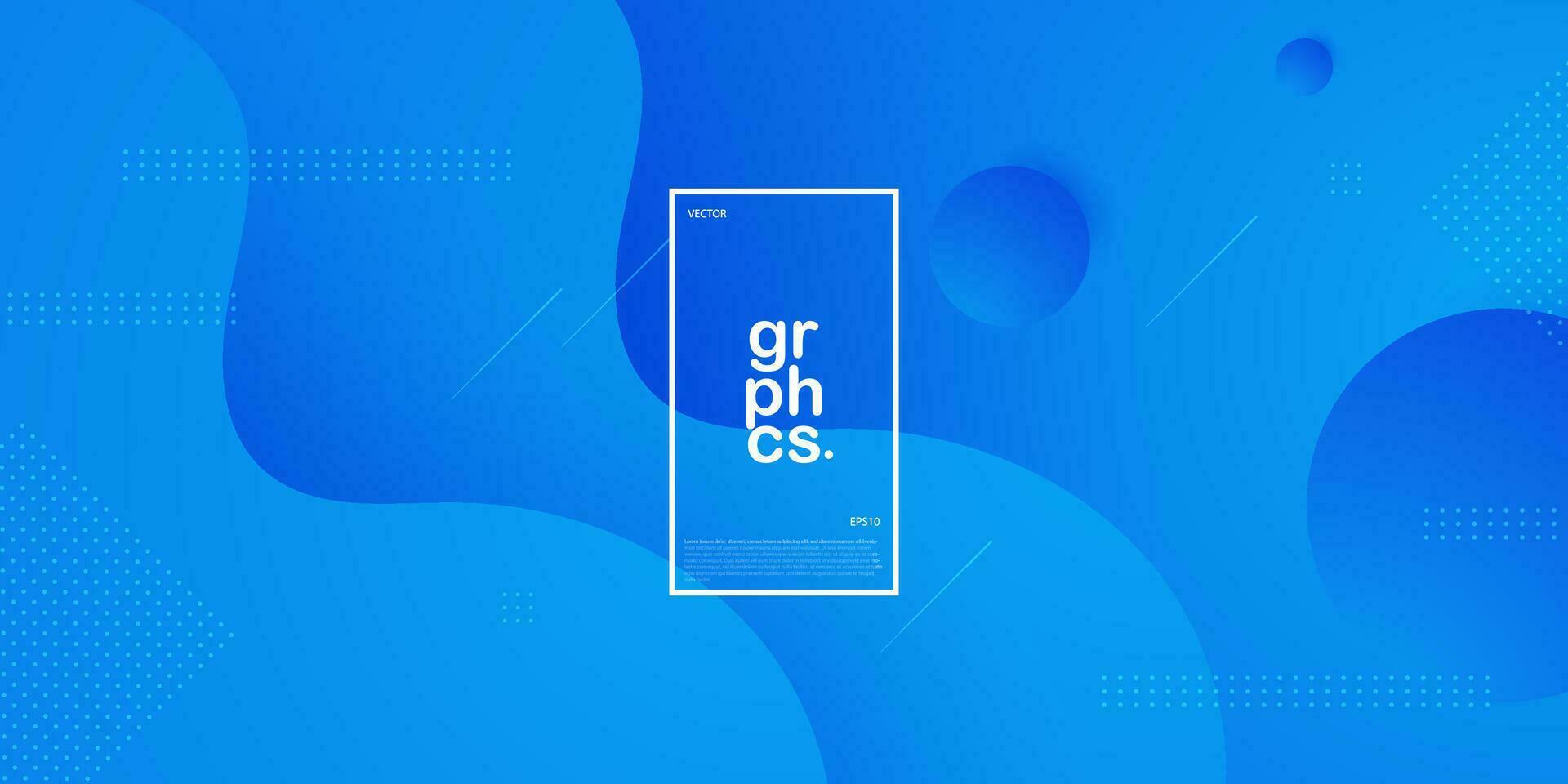 Colorful gradient blue background with geometric wave and circle shapes elements. Colorful blue wave design. Simple elegant concept. Eps10 vector