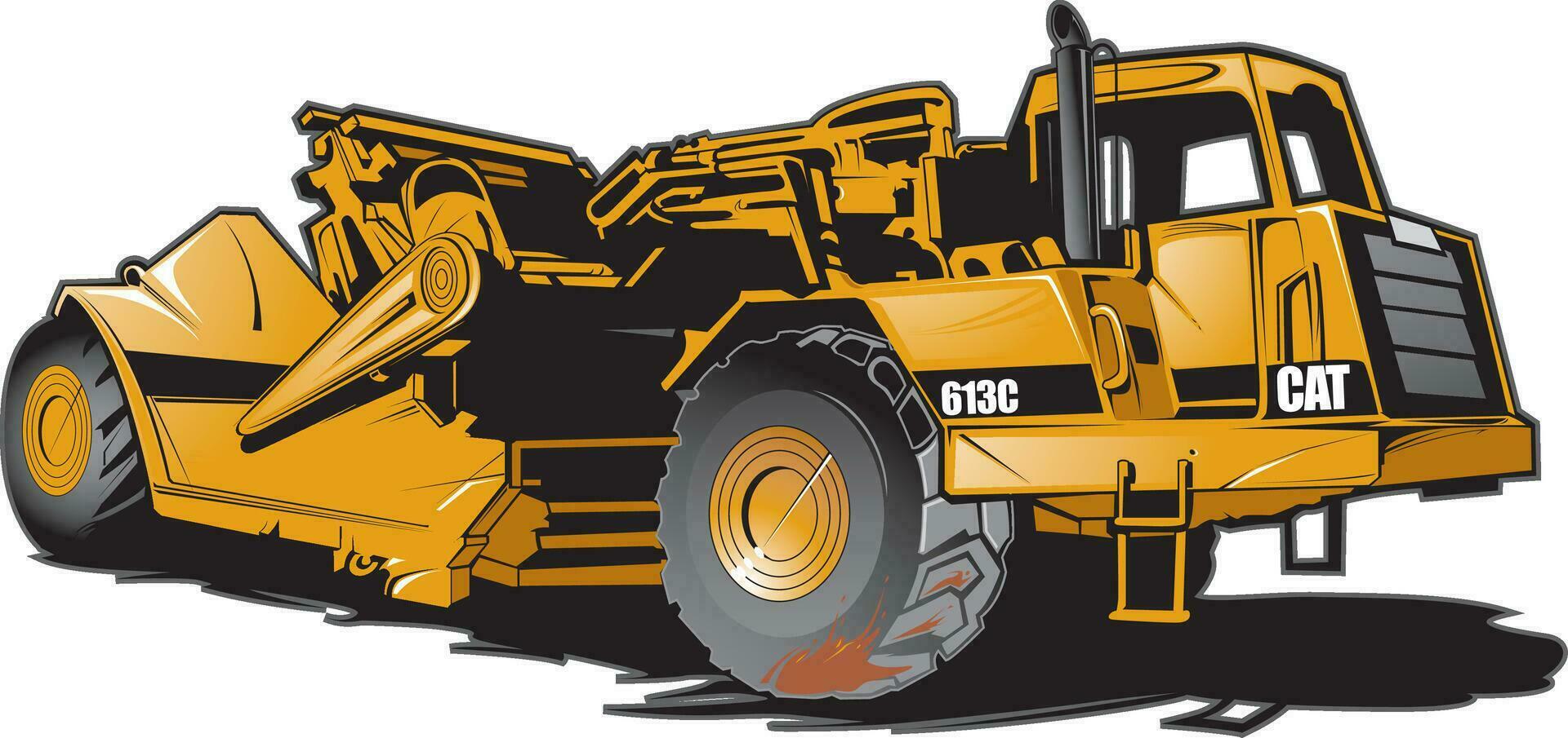 CAT heavy machinery vector