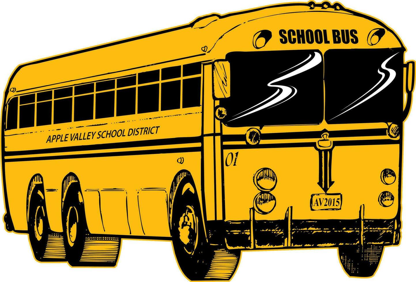 Yellow School bus vector