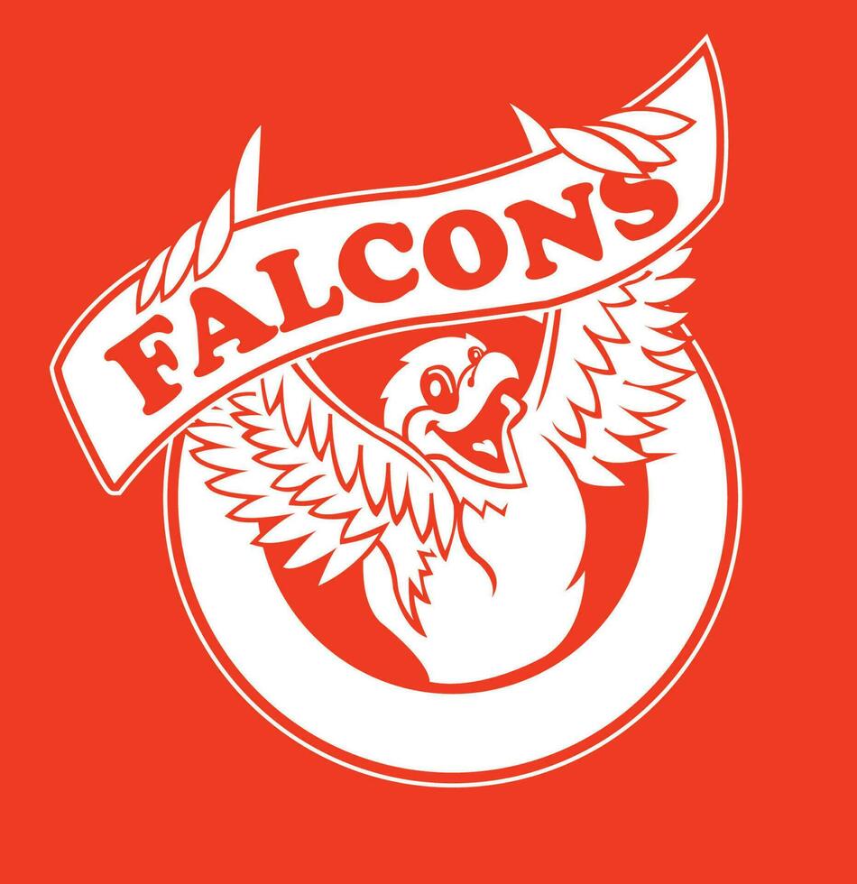 Falcon mascot character vector