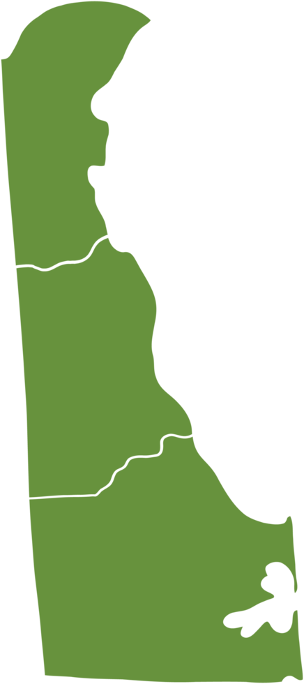 doodle freehand drawing of delaware state map. png