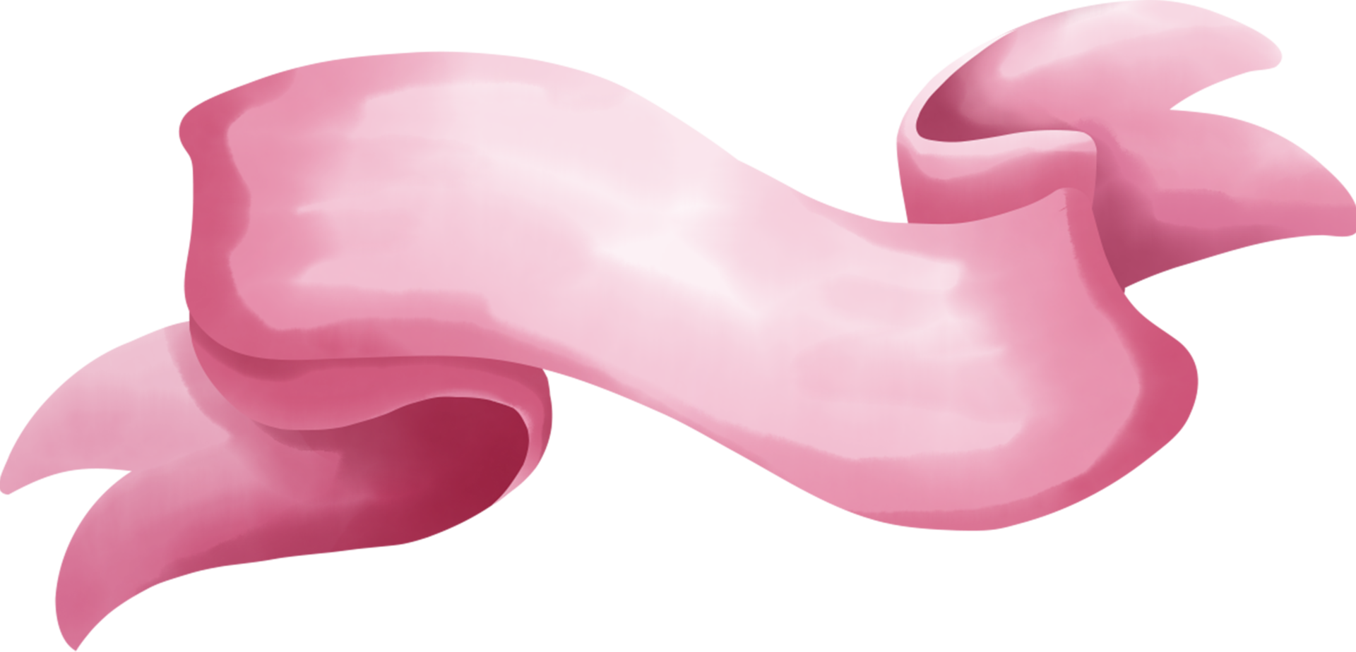 Ribbon watercolor element png