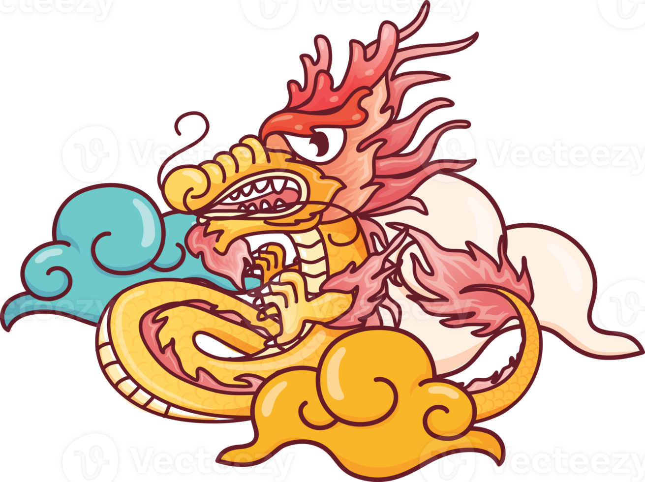 Dragon of new year 2025 elements 36444609 PNG