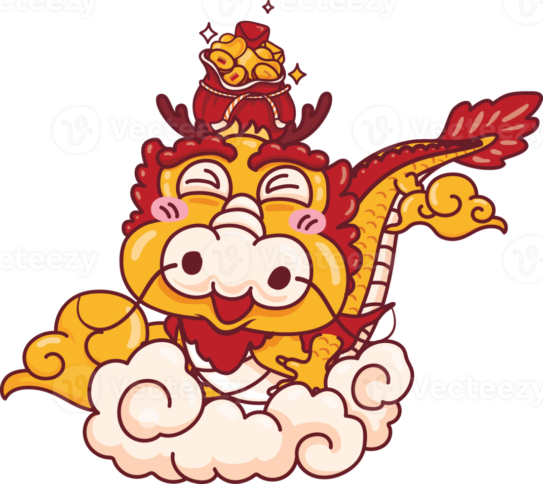 Dragon of new year 2024 elements 36444615 PNG