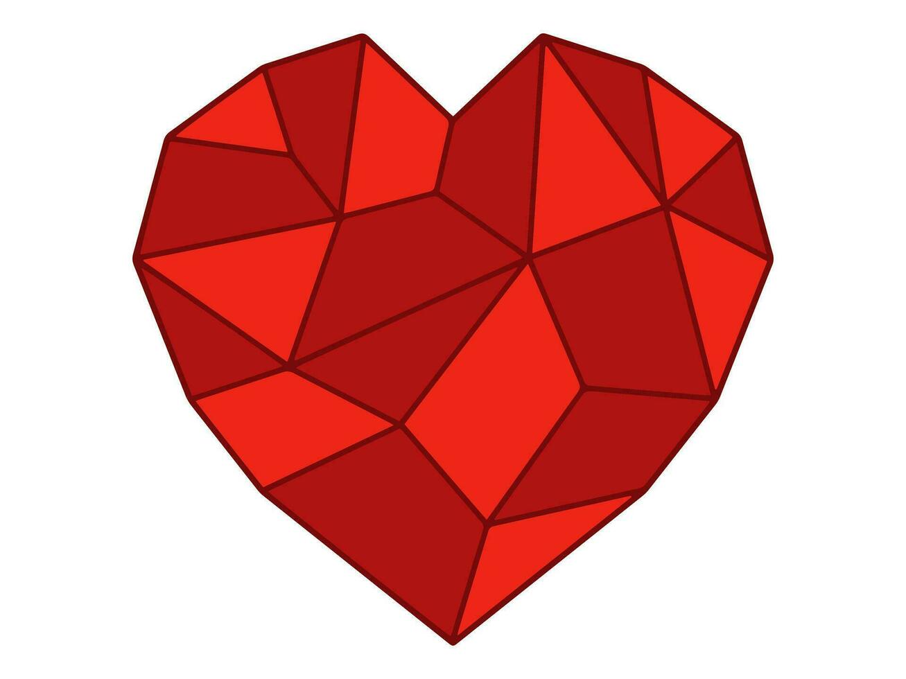 Heart Valentines Day Geometric Background vector