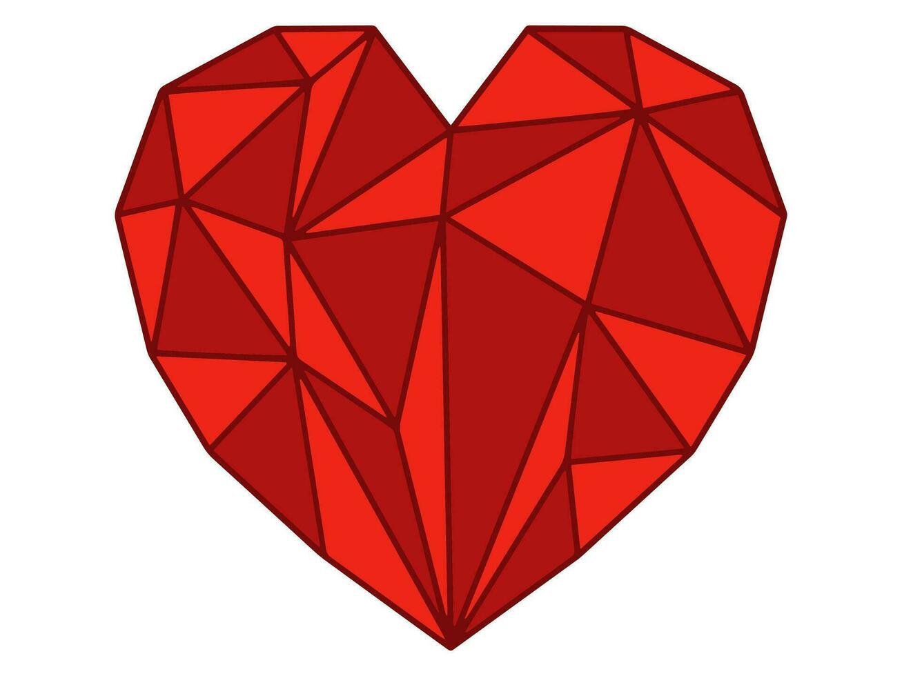 Valentine Background Geometric Heart Illustration vector
