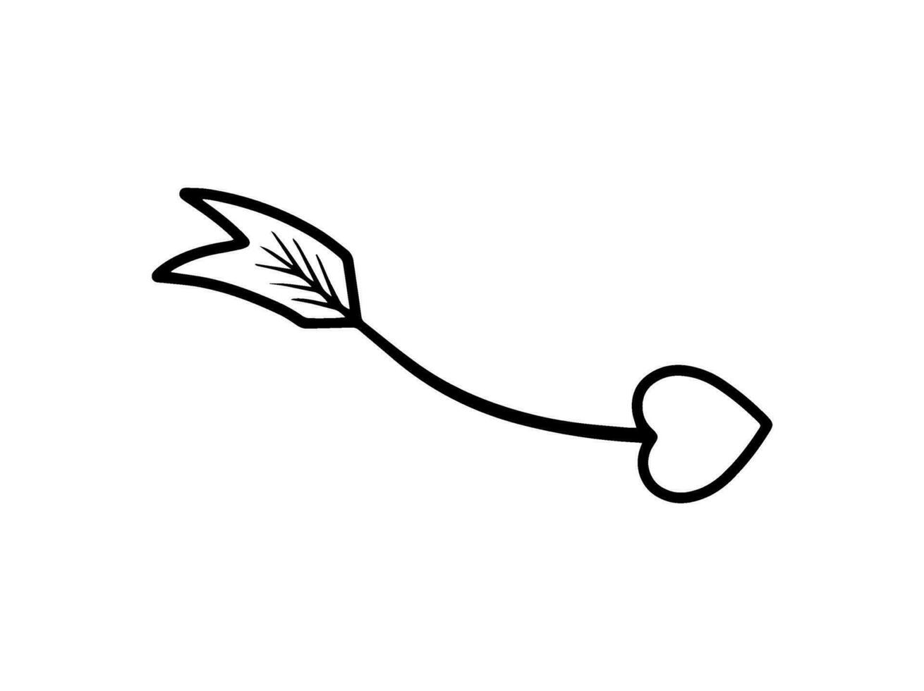 Arrow Line Art Valentine Day vector