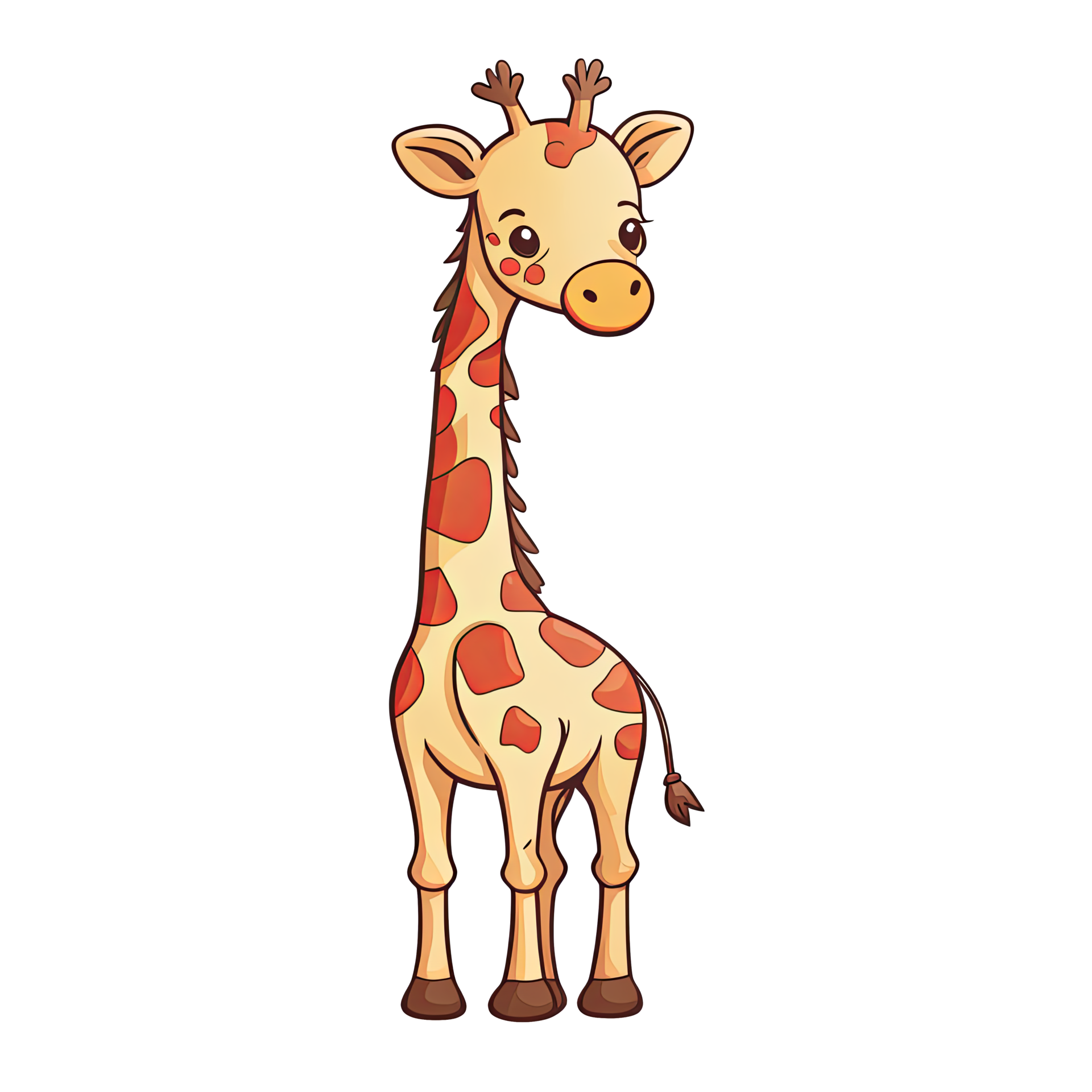 Free Cute Giraffe Cartoon Illustration For Kids 16690 - vrogue.co