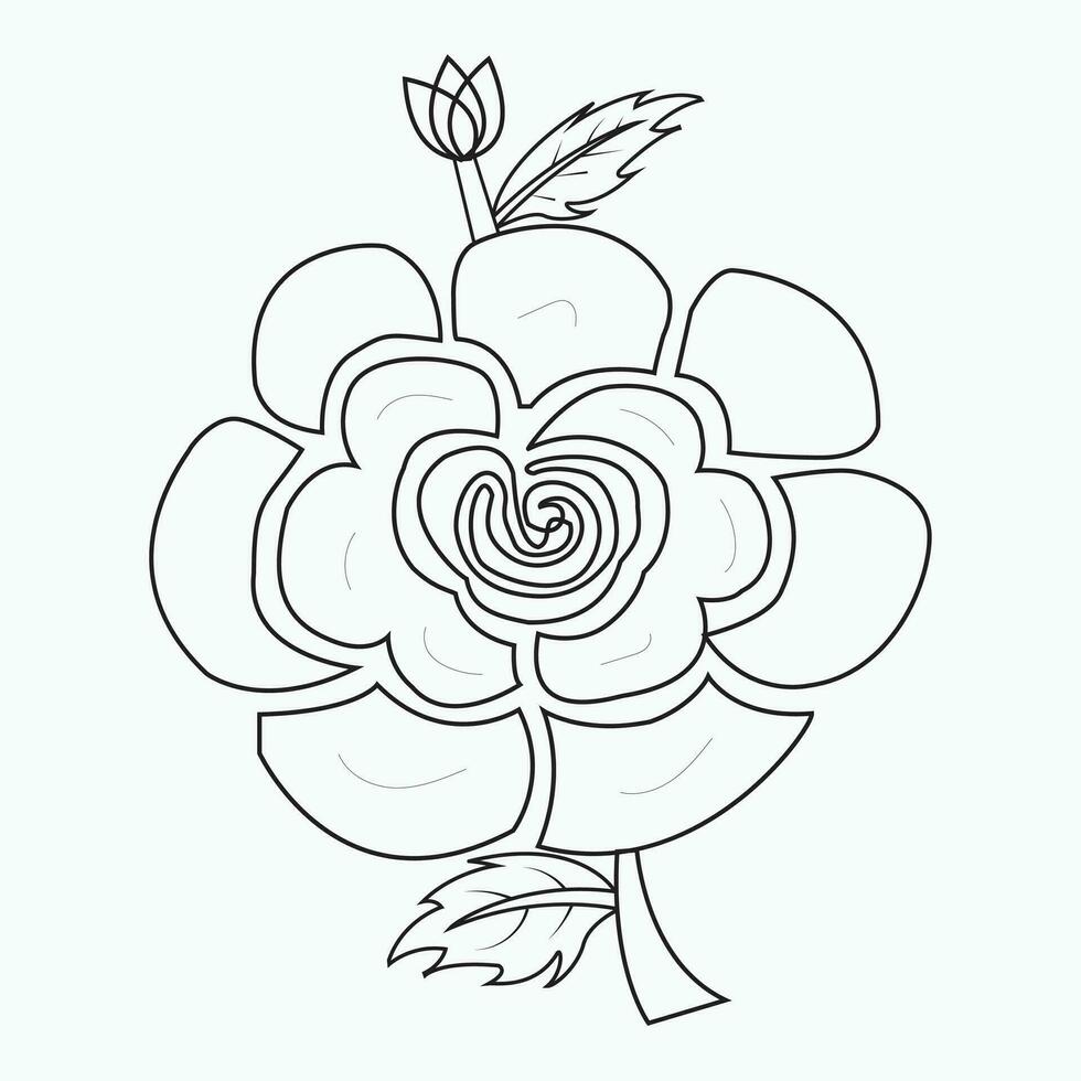 Rose Flower vetor icon eps vector