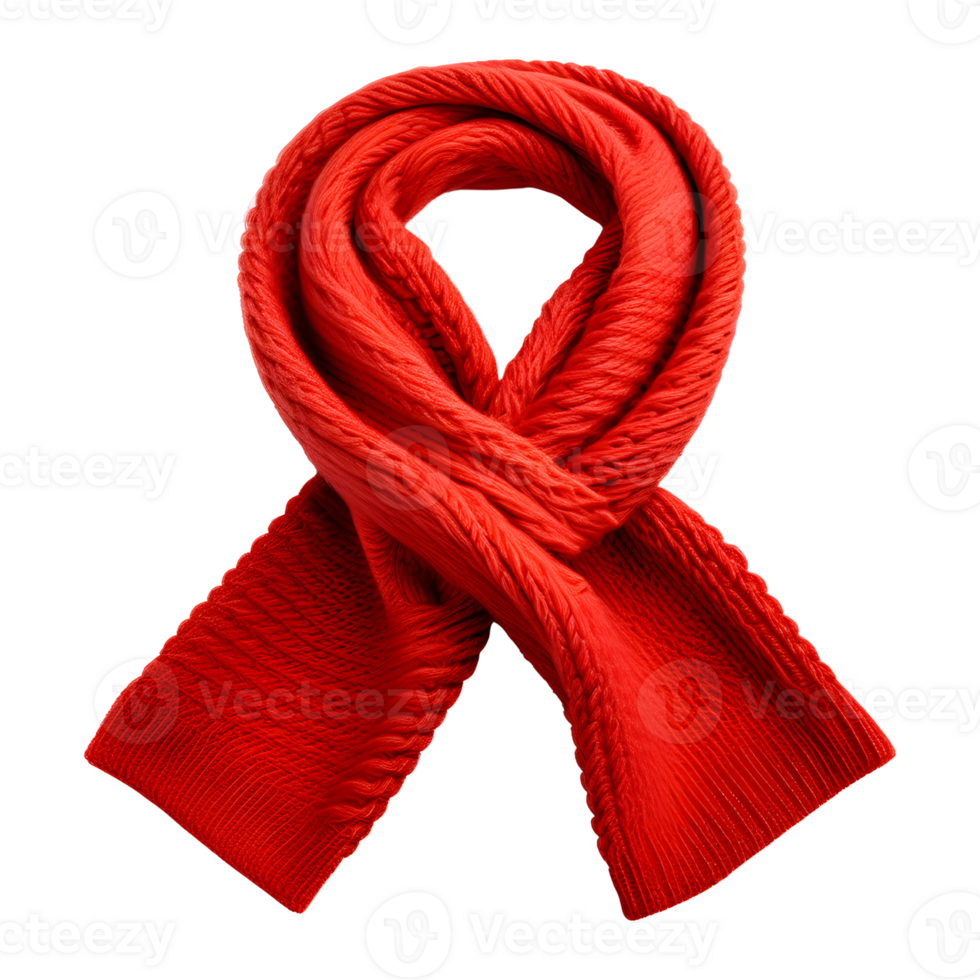 AI generated Red Scarf Isolated on Transparent Background png
