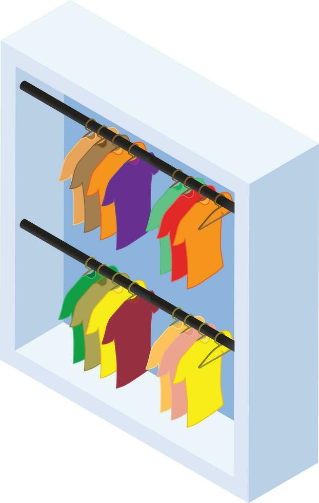 Isometric Wardrobe Closet Icon vector