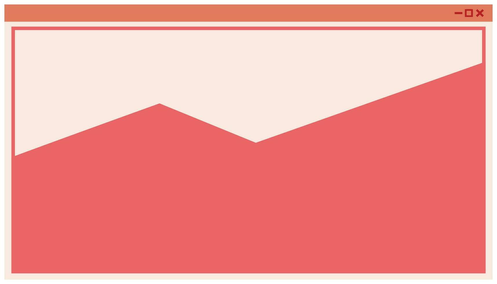 Minimalist vector illustration of a mountain landscape in pastel colors.  trend design element. Element design UI for computer, technology icon symbol