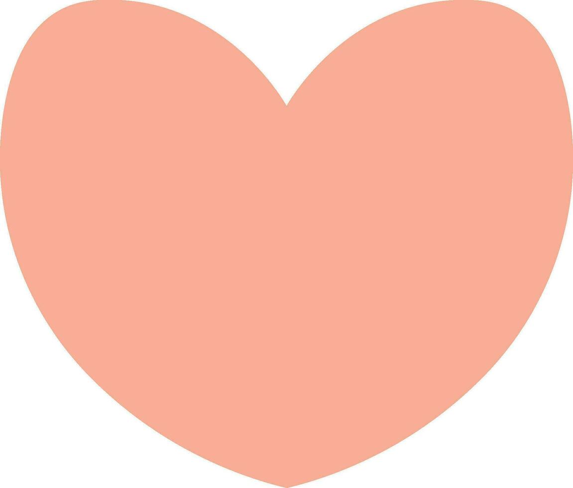 Simple peach heart vector