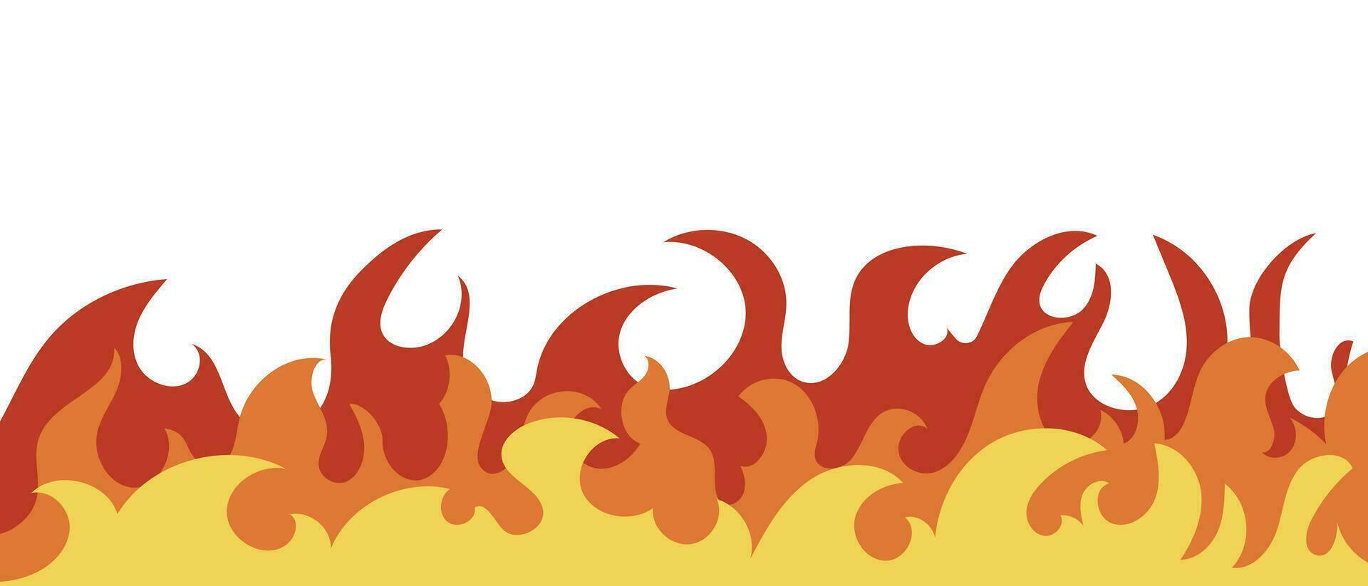 Fire flame in flat cartoon style. Fire background. Fire. vector