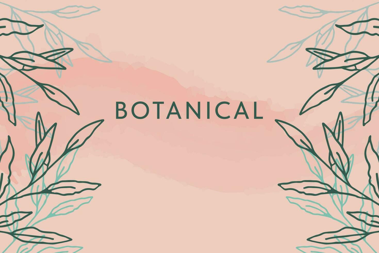 Botanical background. Minimalistic background with plants. vector