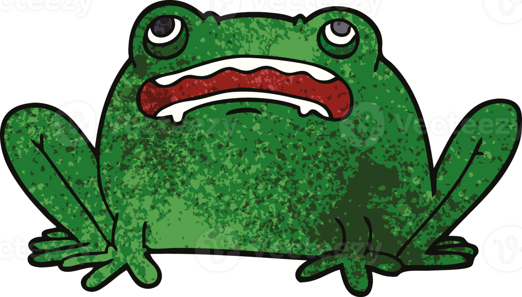 cartoon doodle frog png