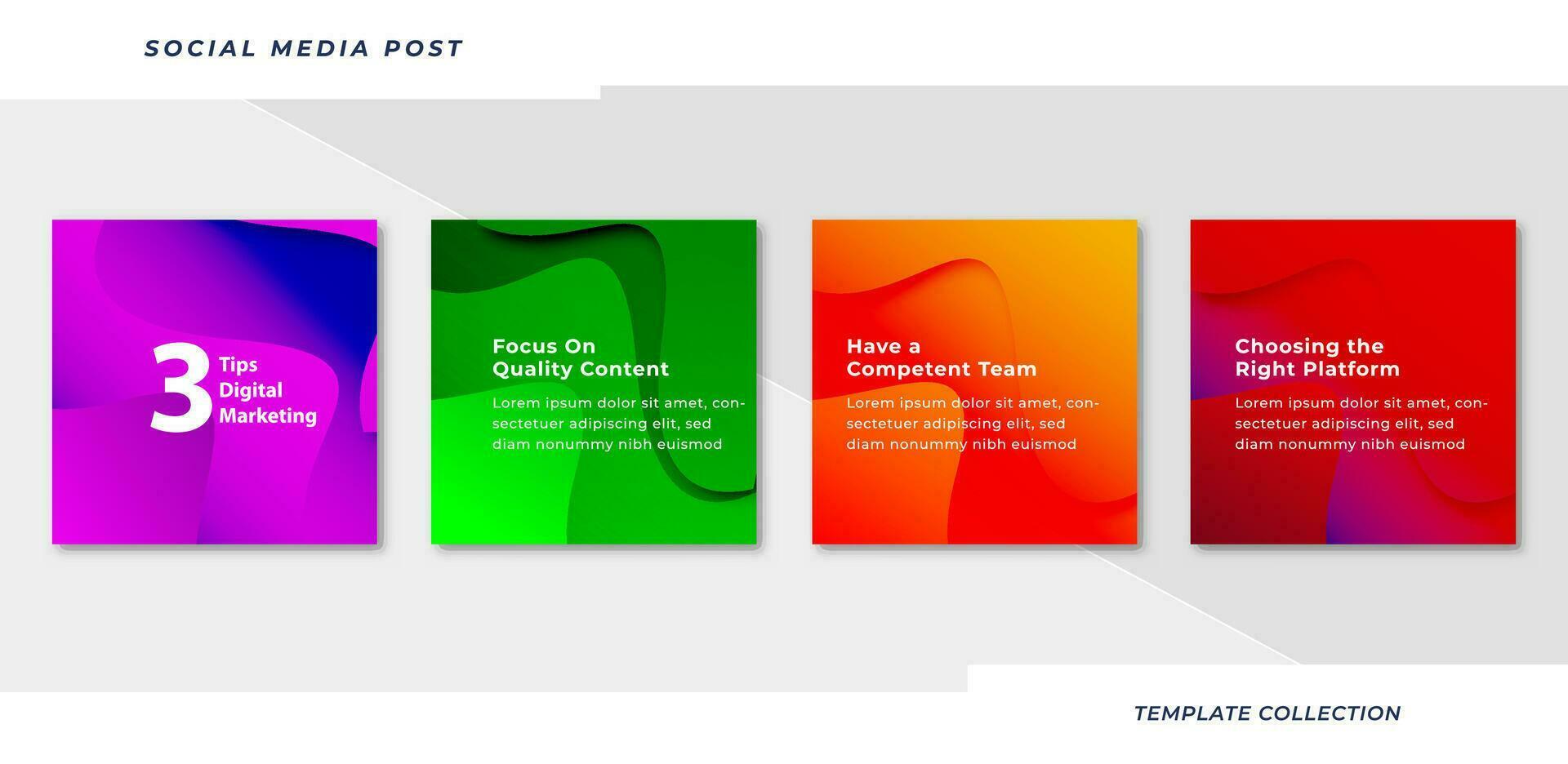 Tips for social media business marketing text here design Pro Vector