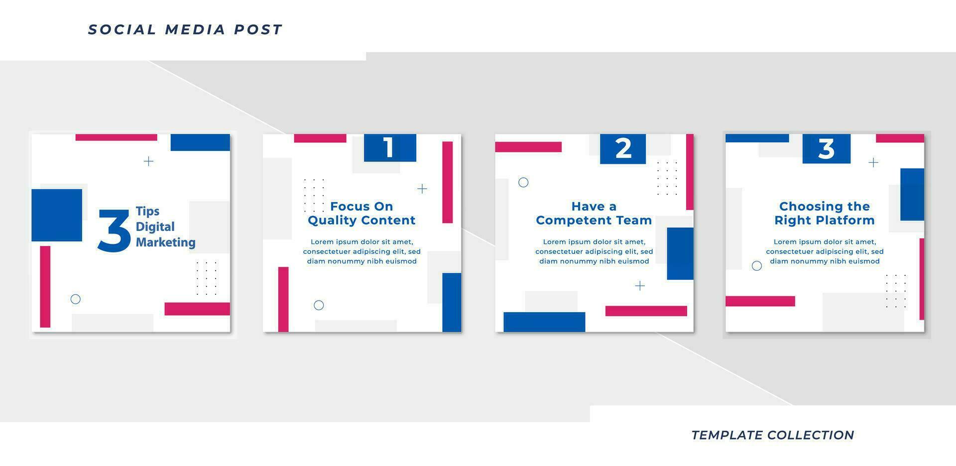 Tips social media tutorial, tips, post banner layout template background design element Pro Vector