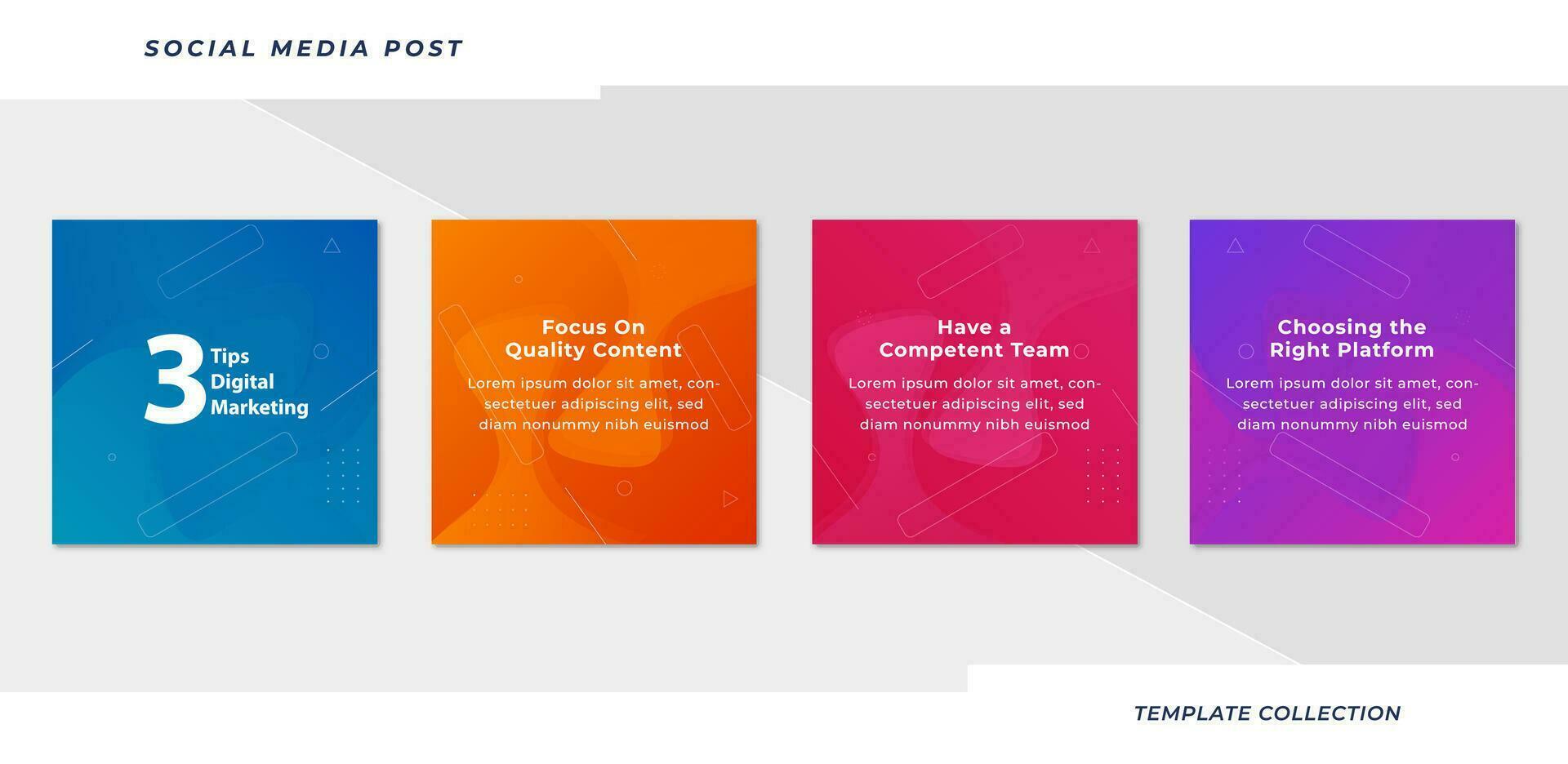 Tips social media tutorial, tips, post banner layout template background design element, Pro Vector