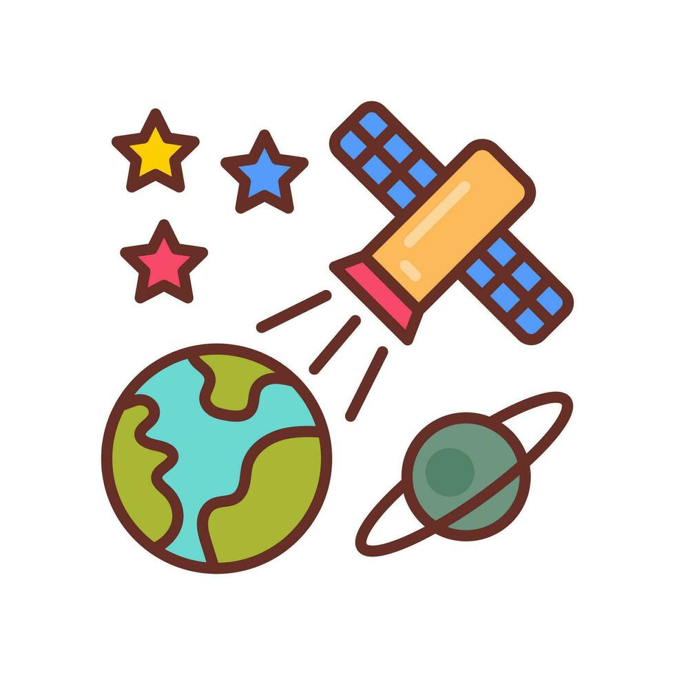 Earth Observation icon in vector. Illustration vector