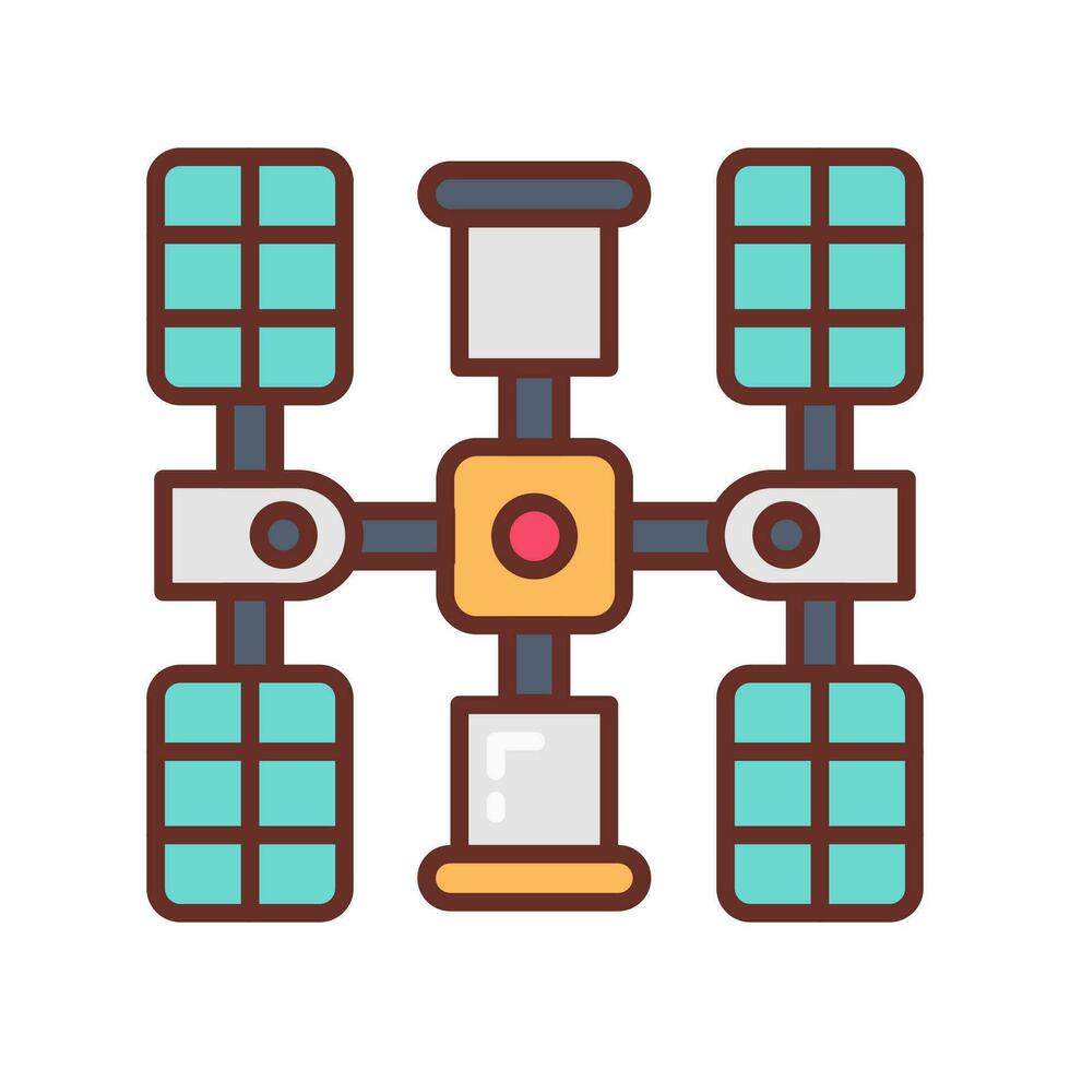 ISS icon in vector. Illustration vector