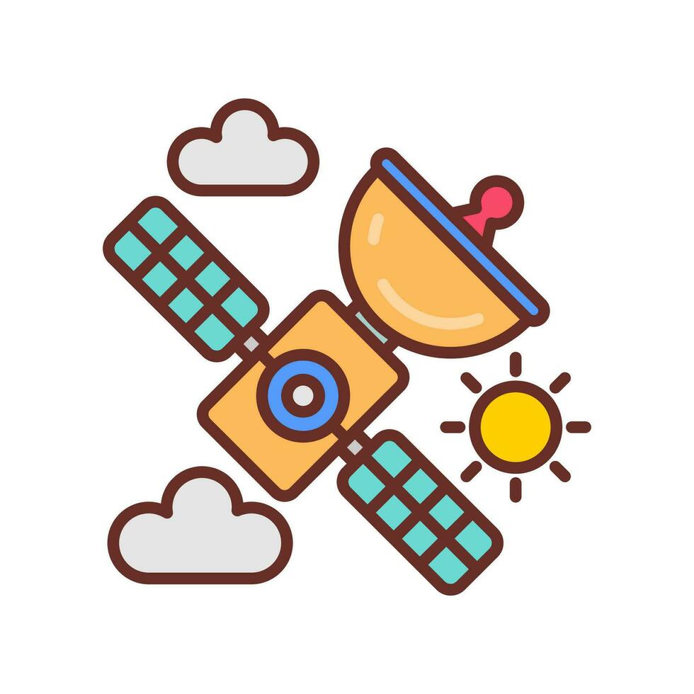 Weather Satellite icon in vector. Illustration vector