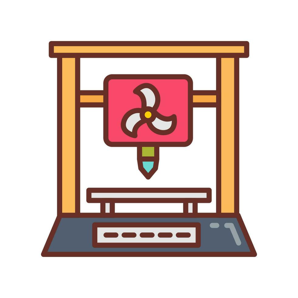 3D Space Printer icon in vector. Illustration vector