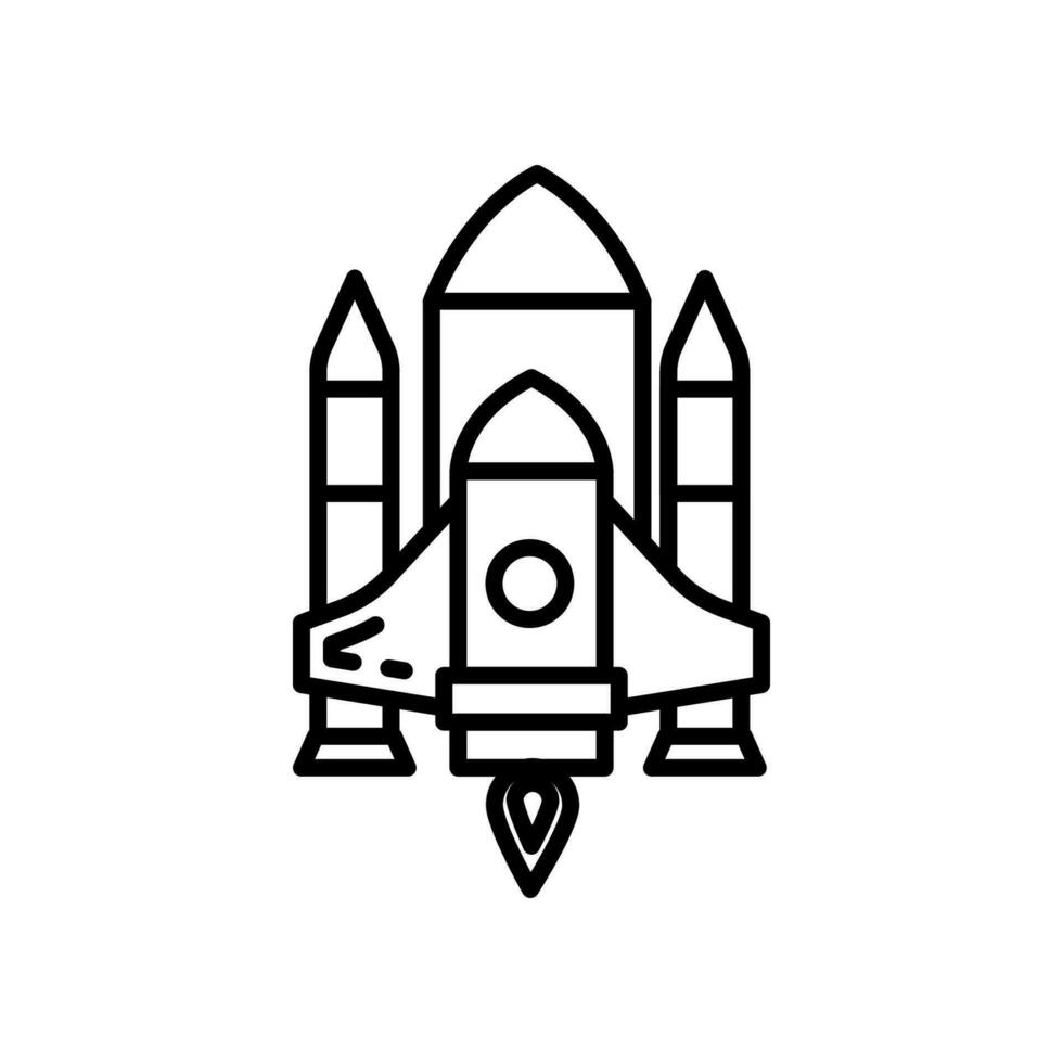 espacio lanzadera icono en vector. ilustración vector