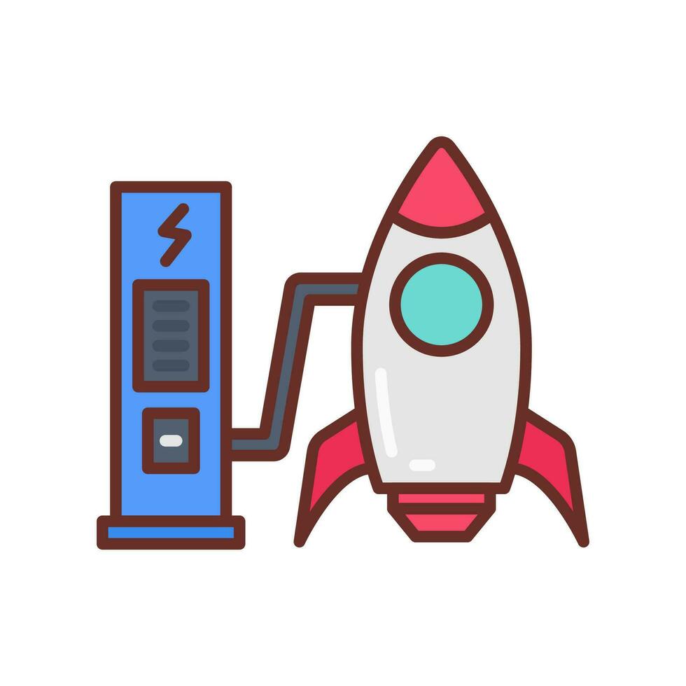 Fueling Rocket icon in vector. Illustration vector